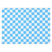 Klassisches hellblaues Schachbrettmuster Tischdecke (Vorderseite (Horizontal))