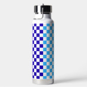 Klassisches hellblaues Schachbrettmuster  Trinkflasche (rechts)