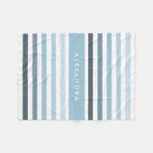 Klassisches, hellblaues Streifenmuster mit Namen Fleecedecke (Vorderseite (Horizontal))
