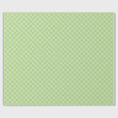 Klassisches, helles Federgrün-Weiß-Karo-Muster Geschenkpapier (Flach)