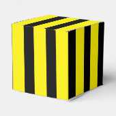 Klassisches, helles Gelb und schwarzes Striptheld Geschenkschachtel (Rückseite)