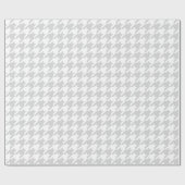 Klassisches hellgraues, großes Hahnentrittmuster Geschenkpapier (Flach)