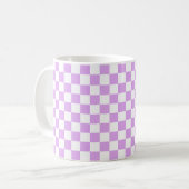 Klassisches helllila Karomuster Kaffeetasse (Vorderseite Links)