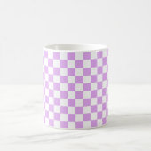 Klassisches helllila Karomuster Kaffeetasse (Mittel)