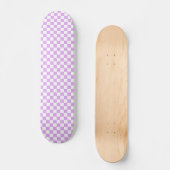 Klassisches helllila Karomuster  Skateboard (Vorderseite)