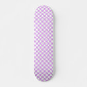 Klassisches helllila Karomuster  Skateboard (Vorne)