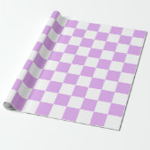 Klassisches helllila Schachbrettmuster  Geschenkpapier (Ungerollt)
