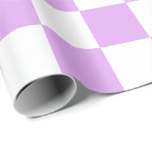 Klassisches helllila Schachbrettmuster  Geschenkpapier (Rolleneckpunkt)