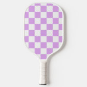Klassisches helllila Schachbrettmuster  Pickleball Schläger (Rückseite)