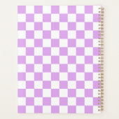 Klassisches helllila Schachbrettmuster Planer (Rückseite)