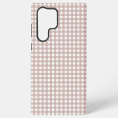 Klassisches hellrosa Gingham-Karomuster Samsung Galaxy Hülle (Rückseite)