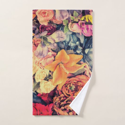 Klassisches Herbstblumenmosaikmuster Handtuch (Handtuch)