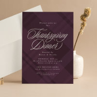 Klassisches herbstliches lila Karo Thanksgiving Di