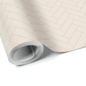 Klassisches Herringbone-Beige-Muster Geschenkpapier (Rolleneckpunkt)