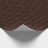 Klassisches Herringbone-Brown-Musterpapier Geschenkpapier (Ecke)