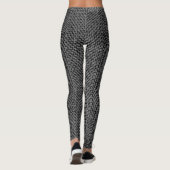 Klassisches Herringbone-Muster / Grau-Schwarz Leggings (Rückseite)