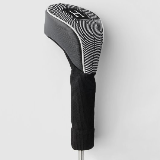 Klassisches Herringbone-Muster Mit Monogramm Golf Headcover (angewinkelt)