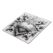 Klassisches Herz + Kette Fliese (Seite)