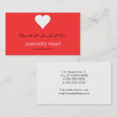 Klassisches Herz Visitenkarte (Vorne/Hinten)