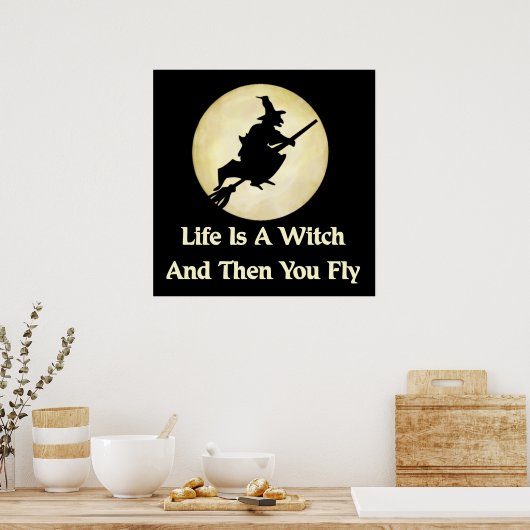 Klassisches HexenSprichwort Poster (Küche)