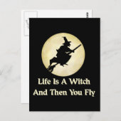 Klassisches HexenSprichwort Postkarte (Vorne/Hinten)