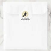 Klassisches HexenSprichwort Runder Aufkleber (Tasche)