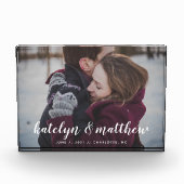 Klassisches Hochzeitdatum Fotoblock (Vorderseite)