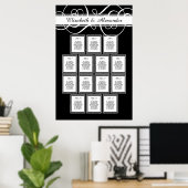 Klassisches Hochzeitessen 14 Tafelsitzkarte Poster (Heimbüro)