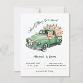 Klassisches Hochzeitsauto Einladung (Vorderseite)