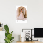 Klassisches Hochzeitsfoto-Poster mit Bogen-Design Poster (Heimbüro)