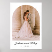 Klassisches Hochzeitsfoto-Poster mit Bogen-Design Poster (Vorne)