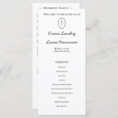 Klassisches Hochzeitsprogramm (Vorne/Hinten)