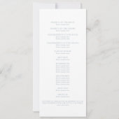 Klassisches Hochzeitsprogramm Einladung (Rückseite)