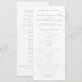 Klassisches Hochzeitsprogramm Einladung (Vorne/Hinten)