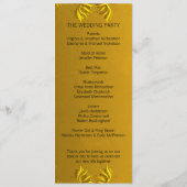 Klassisches Hochzeitsprogramm mit goldener Eleganz Programm (Rückseite)