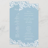 Klassisches Hochzeitsprogramm mit Spitze Programm (Vorne/Hinten)