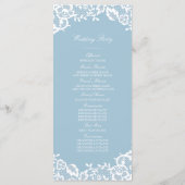 Klassisches Hochzeitsprogramm Programm (Rückseite)