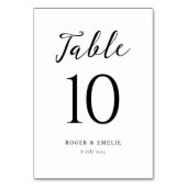 Klassisches Hochzeitssegment der Tischnummer (Vorderseite)