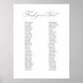 Klassisches Hochzeitssymbol für den Sitzplatz Poster (Vorne)