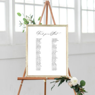 Klassisches Hochzeitssymbol für den Sitzplatz Poster