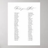 Klassisches Hochzeitssymbol für den Sitzplatz Poster (Vorne)