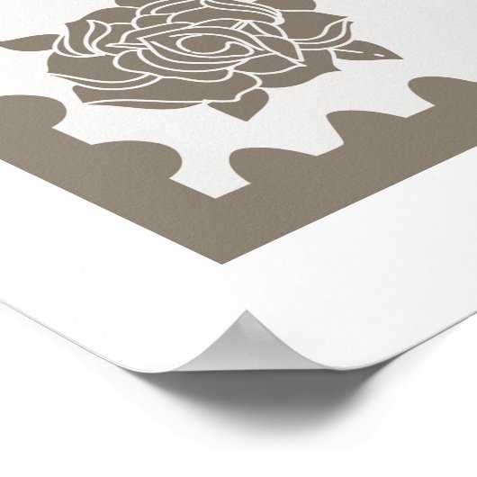 klassisches Hochzeitstil-Begrüßungszeichen Poster (Ecke)