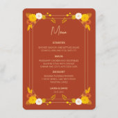 Klassisches Hochzeitstil Menükarte (Vorderseite)