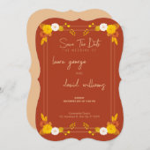 Klassisches Hochzeitstil Save The Date (Vorne/Hinten)