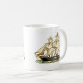 Klassisches hohes Schiff Kaffeetasse (VorderseiteRechts)