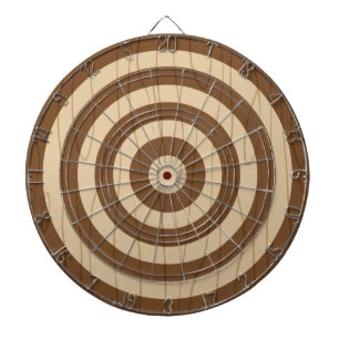 Klassisches Holz-Dartboard - Rustikaler Wandschmuc Dartscheibe