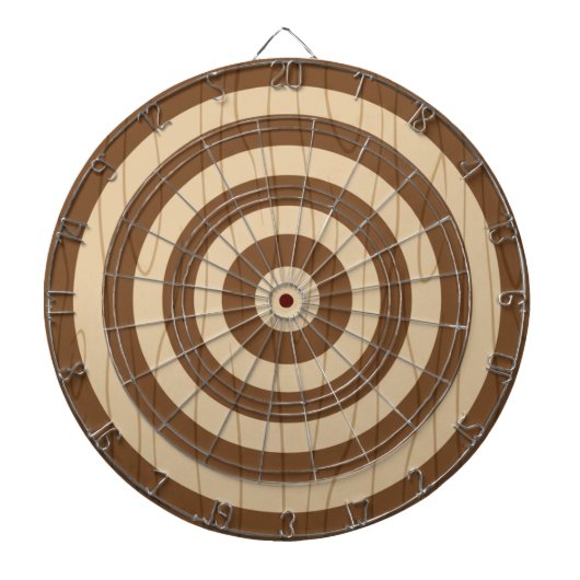 Klassisches Holz-Dartboard - Rustikaler Wandschmuc Dartscheibe (vorne)