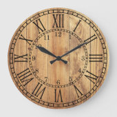 Klassisches Holz Große Wanduhr (Vorderseite)