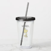 Klassisches Holzdesign | Name hinzufügen Acryltrinkbecher (Rückseite)