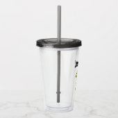 Klassisches Holzdesign | Name hinzufügen Acryltrinkbecher (Rechts)